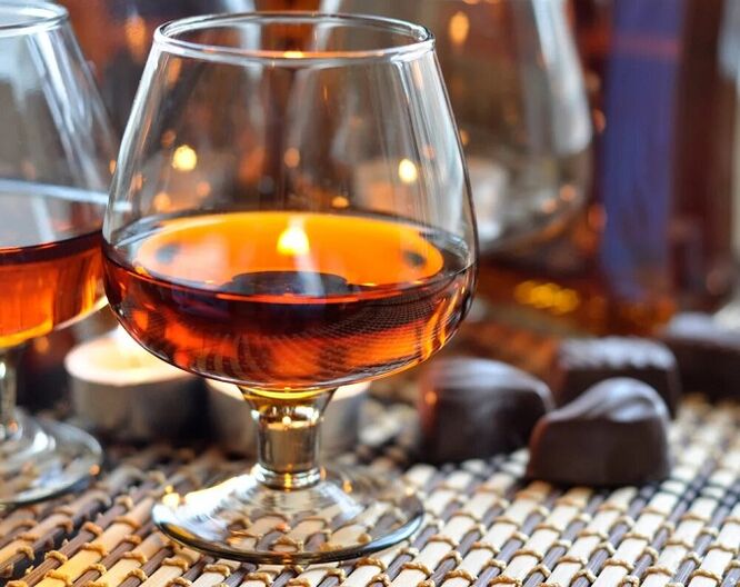 Cognac removes internal parasites